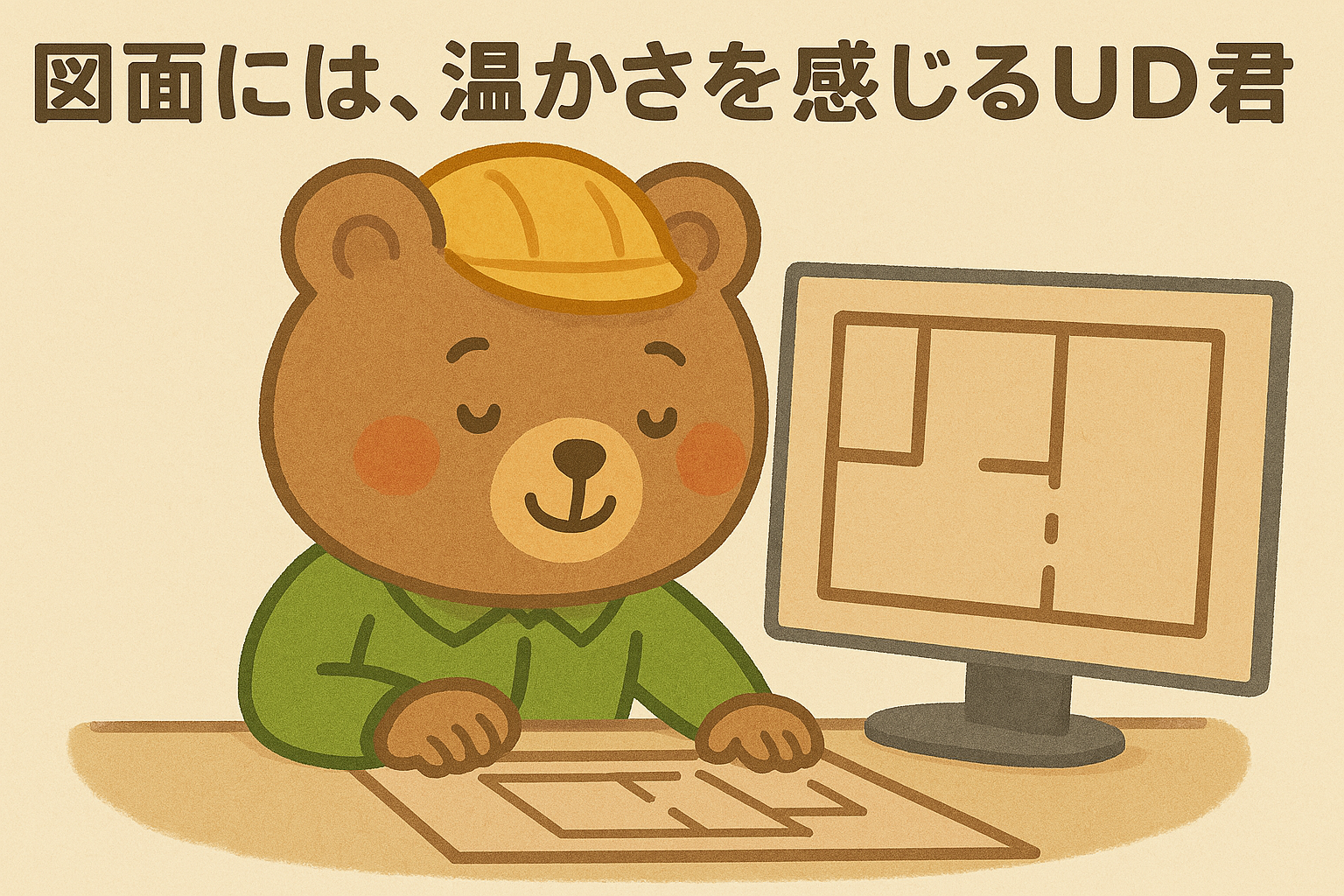 図面に温かさを感じるUD君